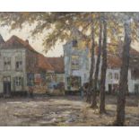 Léon RIKET (1876-1938), oil on canvas Village view, signed