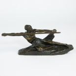 Max LE VERRIER (1891-1973,) Bronze, the javelin thrower, signed
