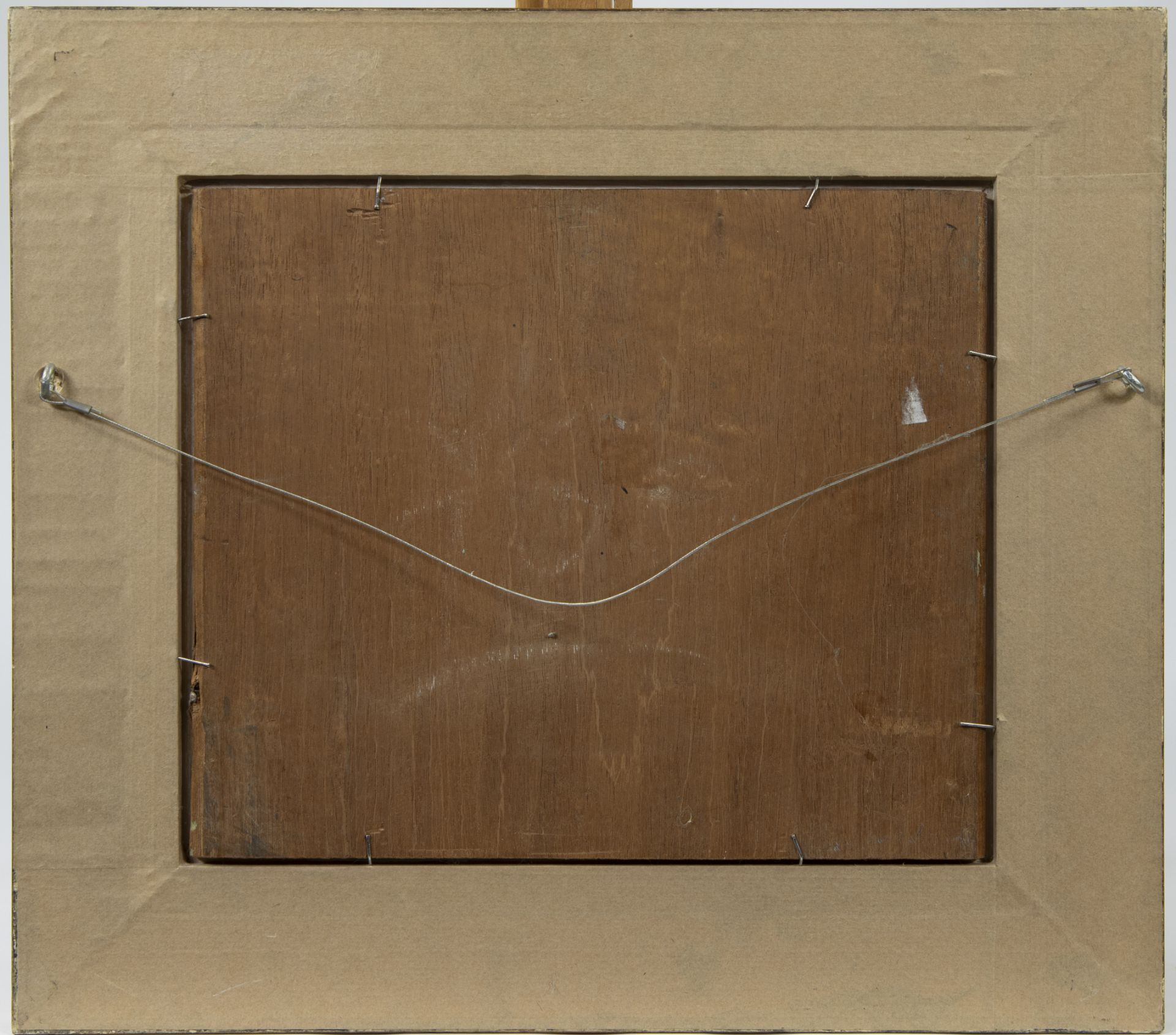 Alfred T. BASTIEN (1873-1955), oil on panel Port view Brussels, signed - Bild 4 aus 4