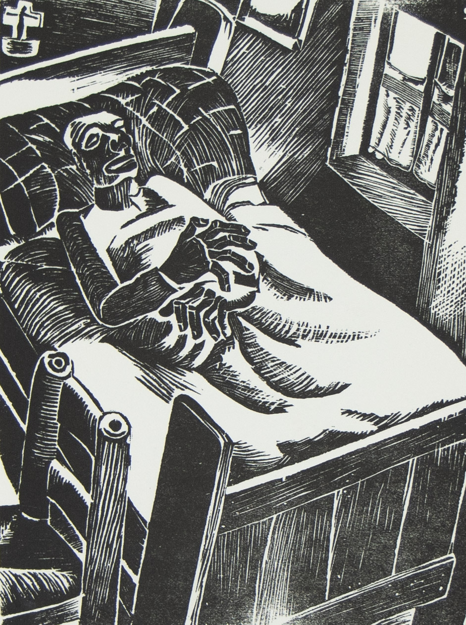 Jozef CANTRÉ (1890-1957), full stretch of woodcuts for 'the peasant dying' by Karel van de Woestijne - Image 2 of 16