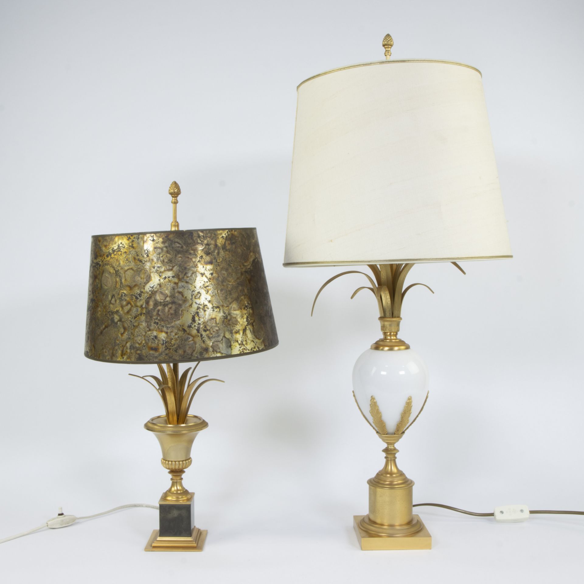 2 mid-century palm lampadaires style Boulanger - Maison Charles