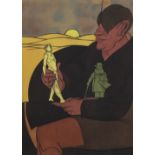 Valerio ADAMI (1935), colour lithograph 'Statuette' (1982), numbered E.A. and signed