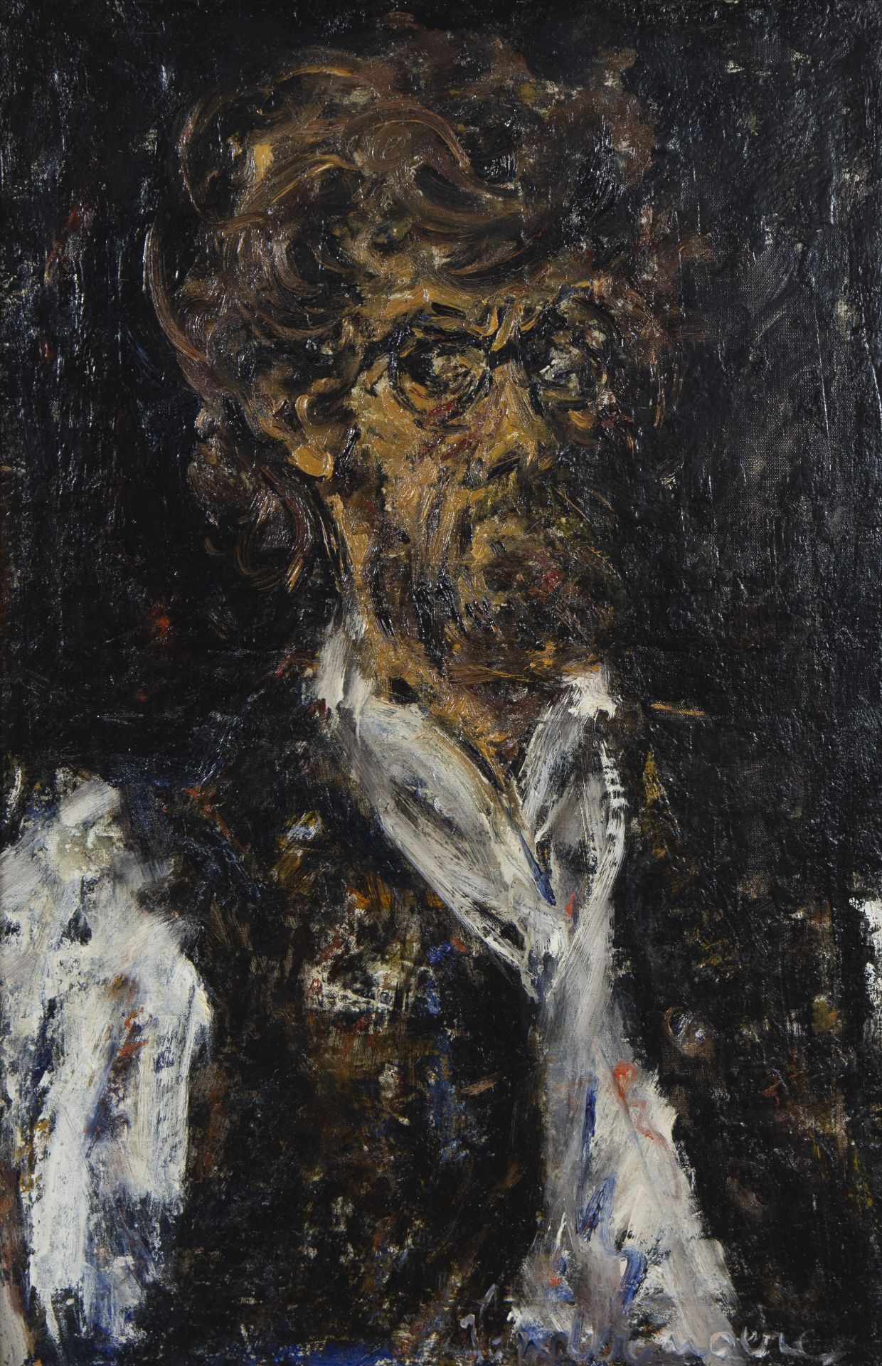 Henri VANDERMOERE (1939), oil on canvas self-portrait, signed