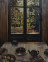 Henri VANDERMOERE (1939), oil on canvas View of the window, signed