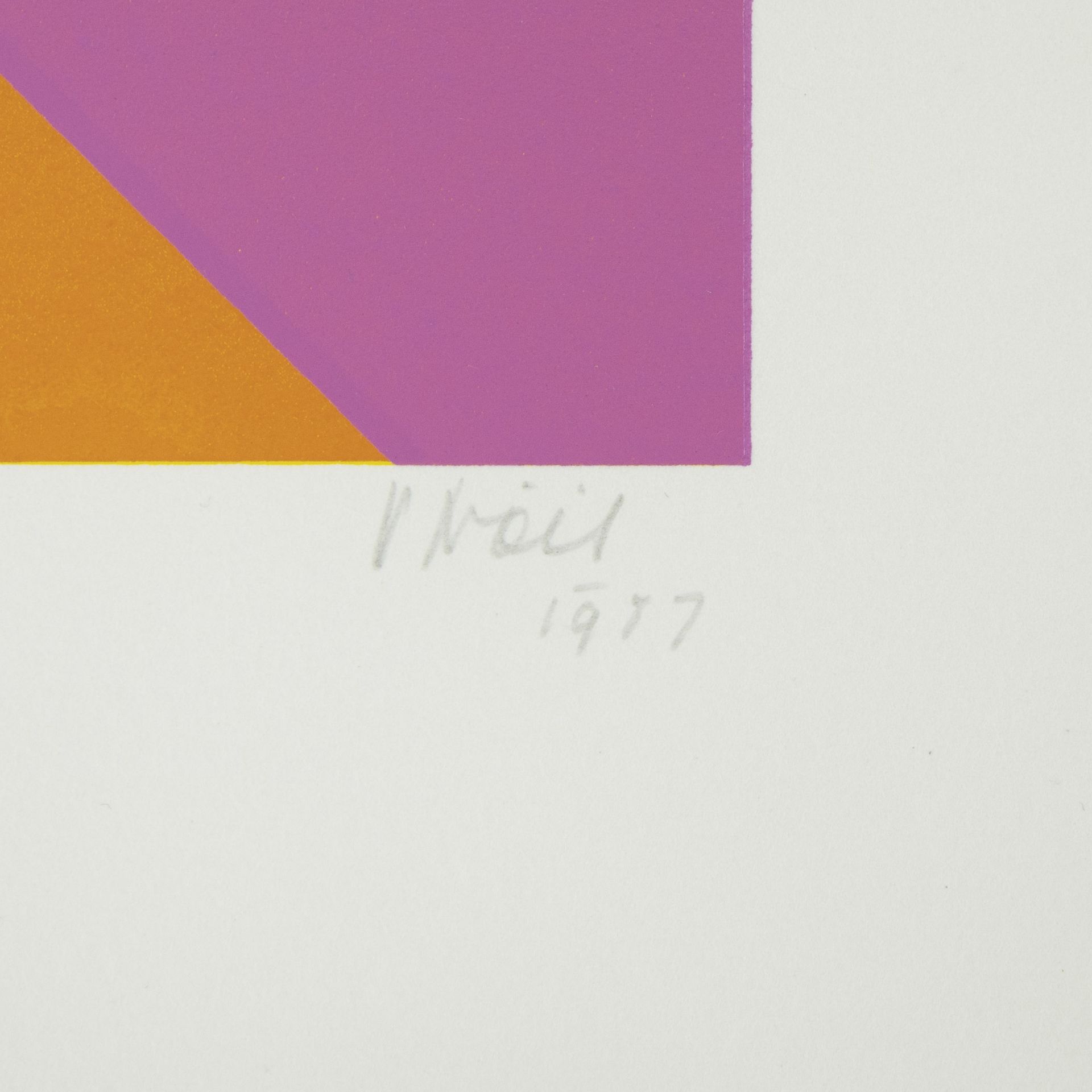 Victor NOËL (1916-2006), colour screenprint Untitled, numbered 13/20, signed and dated 1977 - Bild 3 aus 4