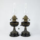 Pair of Napoleon III oil lamps