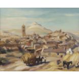 Charles Ernest SMETS (1909-?), oil on cardboard View of Andalusia, signed