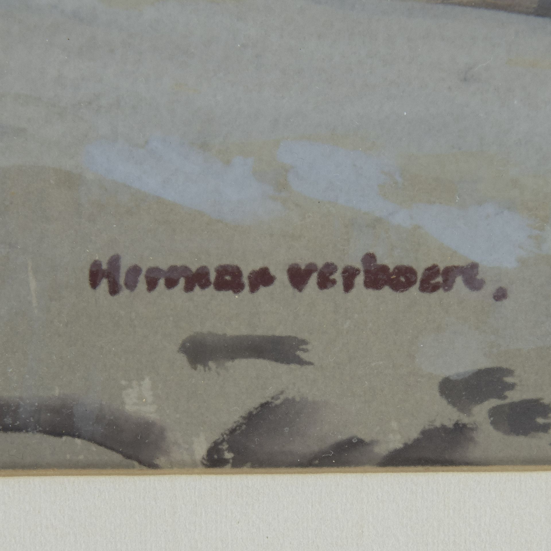 Herman VERBAERE (1906-1993), 2 watercolour paintings of the View of Zegelem and Ferry Schellebelle, - Image 5 of 7