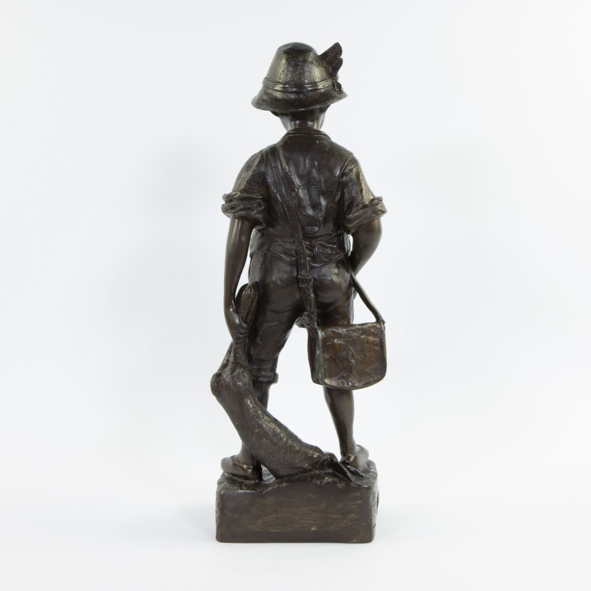 Auguste MOREAU (1834-1917), brown patinated bronze, Young Hunter, signed, posthumous edition - Image 3 of 5