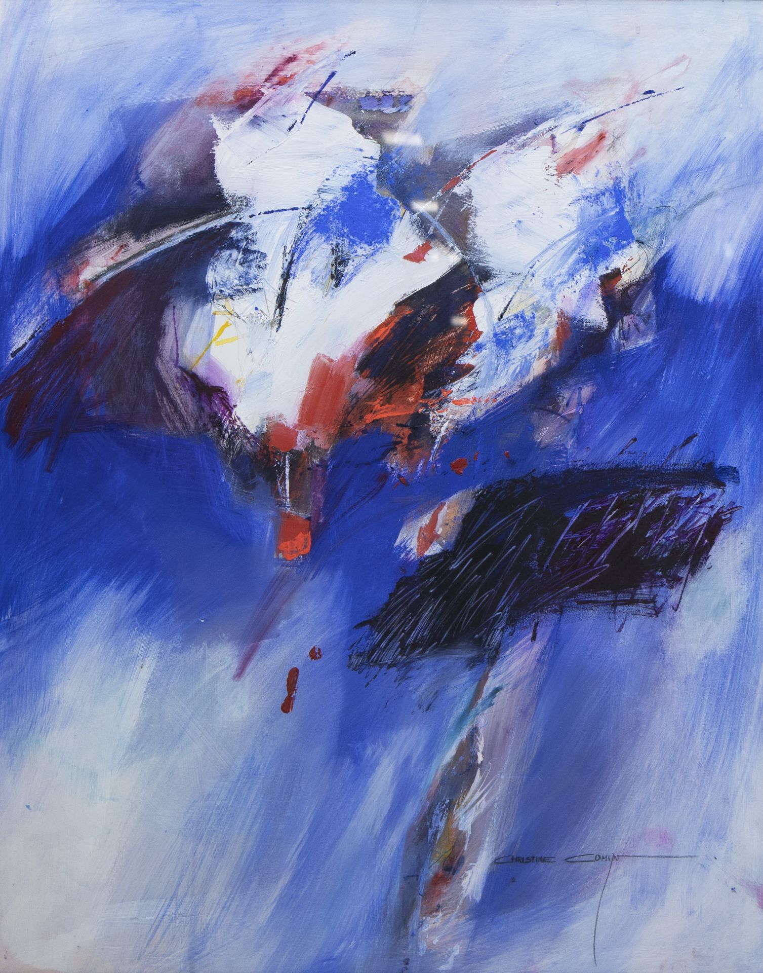 Christine COMIJN (1957), oil on paper Untitled, signed