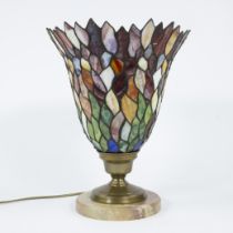 Colourful table lamp in chalice shape Tiffany style