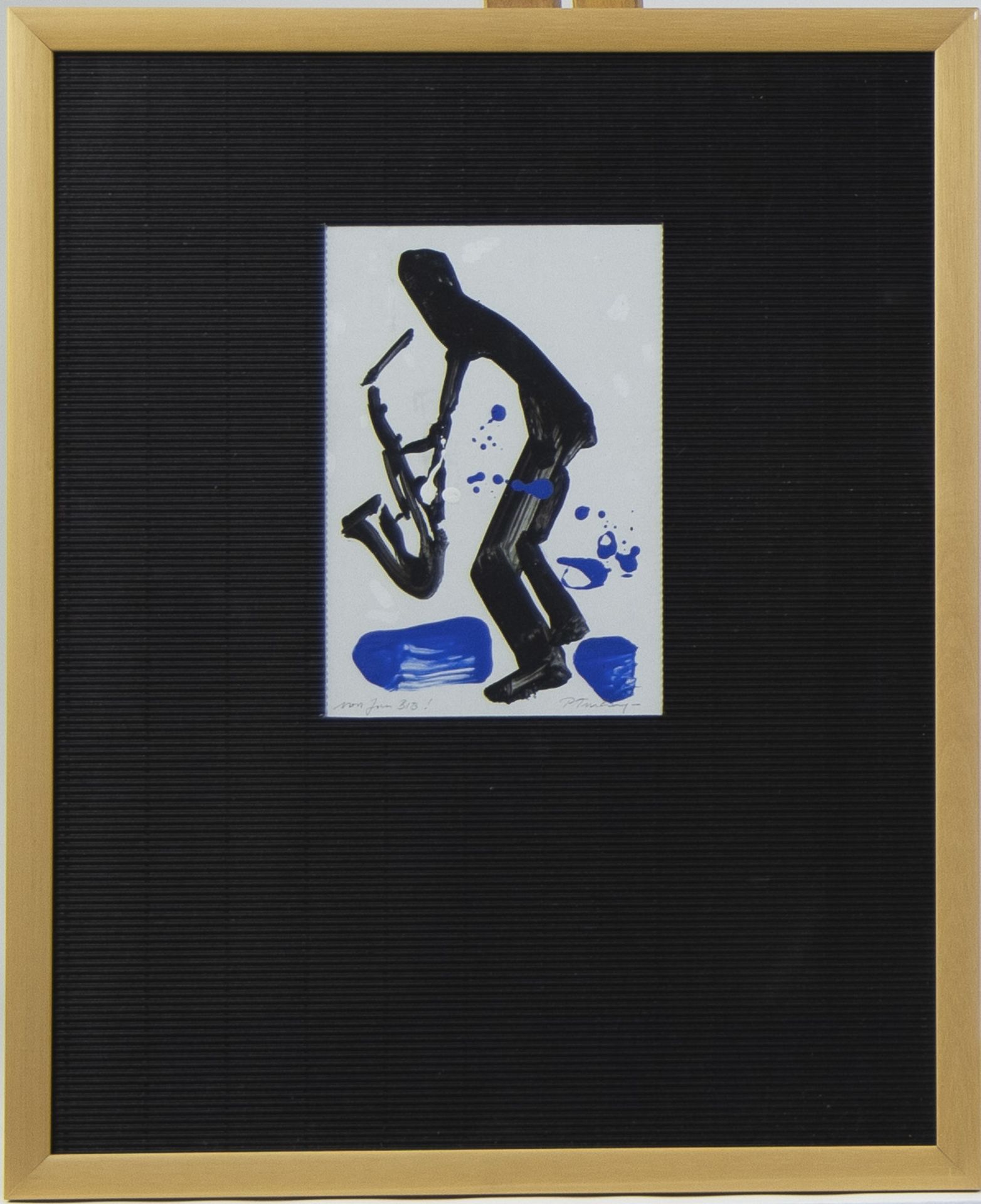 Paul TURKRY (1944), oil on paper Saxophonist, signed and 2 lithographs, numbered and signed - Bild 3 aus 12