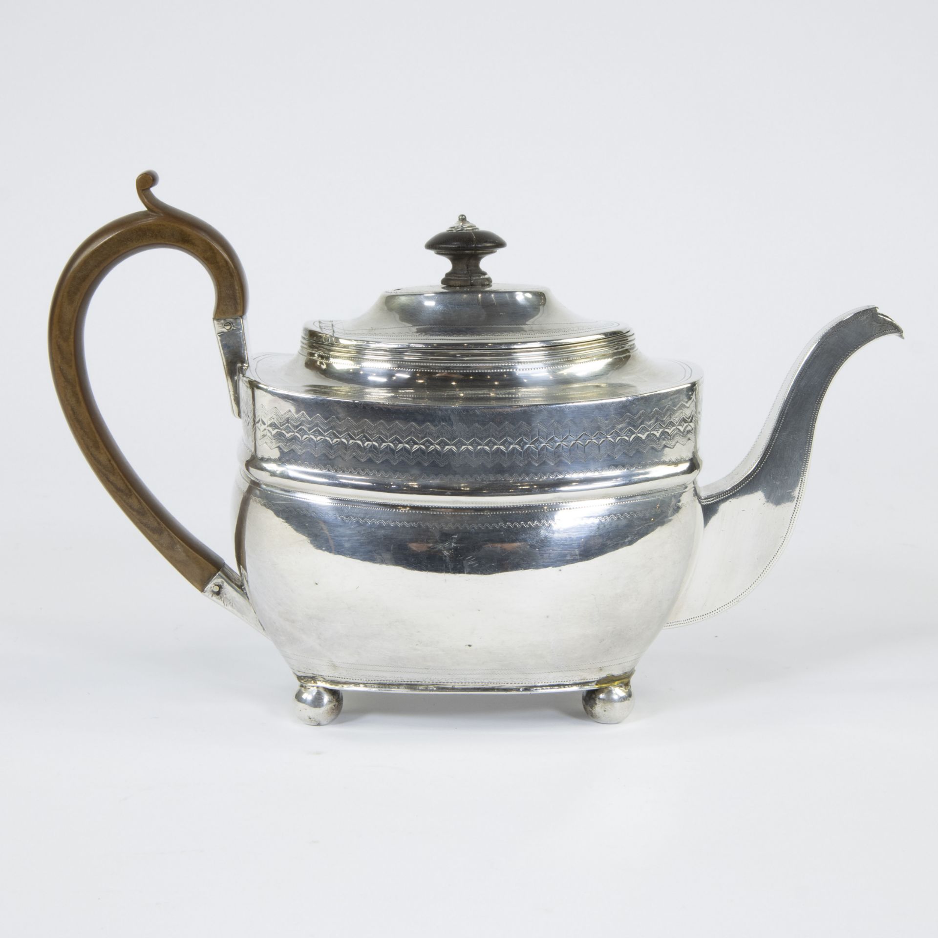 Silver teapot Geoge III London 1806, Robert & Samuel Hennel - Bild 3 aus 5