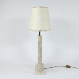 Camille BREESCHE (XX), lampadaire in travertine, marked