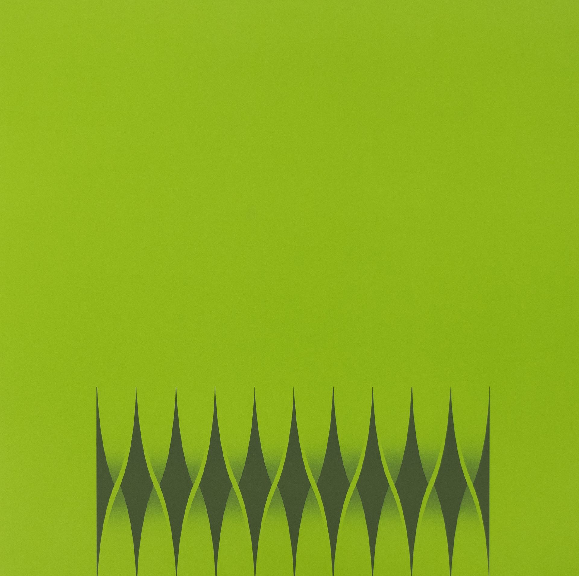 Walter LEBLANC (1932-1986), silkscreen in colors Green torsions, numbered 15/200 and signed