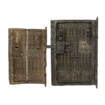 2 wooden Dogon doors