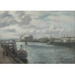 Alfons VERSTRAETEN (1922-2017), oil on canvas port of Ostend, signed and dated 1981