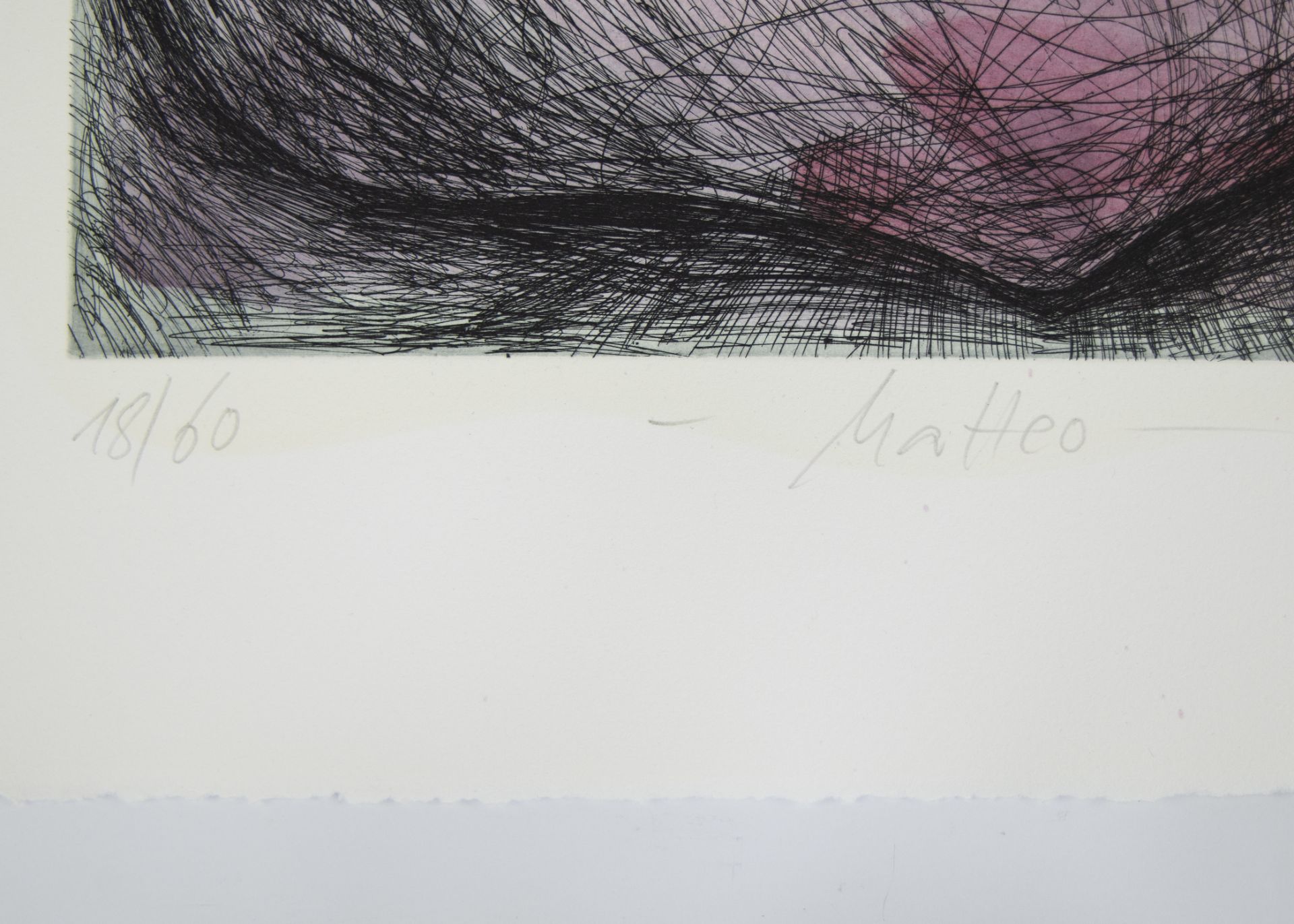 Thomas LANGE (1957), etching 'Matteo' 2004, numbered 18/60 and signed - Image 4 of 4