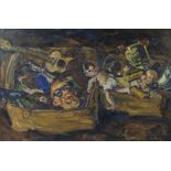 Henri VANDERMOERE (1939), oil on canvas Composition with dolls and toys, signed