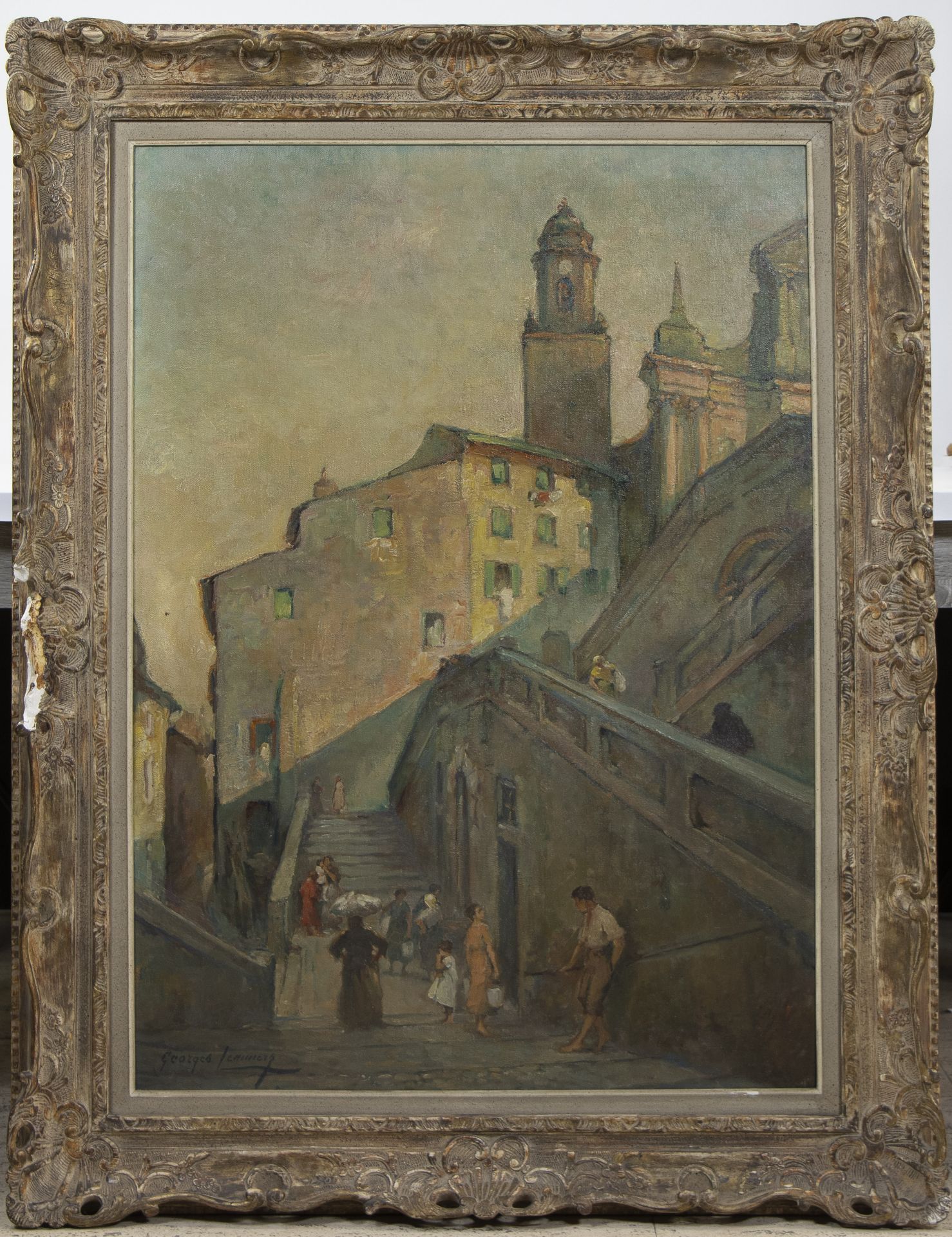 Georges LEMMERS (1871-1944), oil on canvas Southern view, signed - Bild 2 aus 5