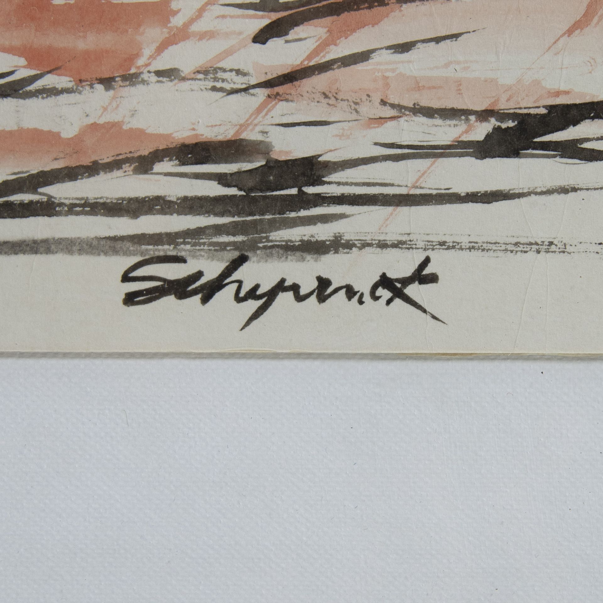 Firmin Schyvinck (1933), watercolour and ink on paper Untitled, signed - Bild 3 aus 3