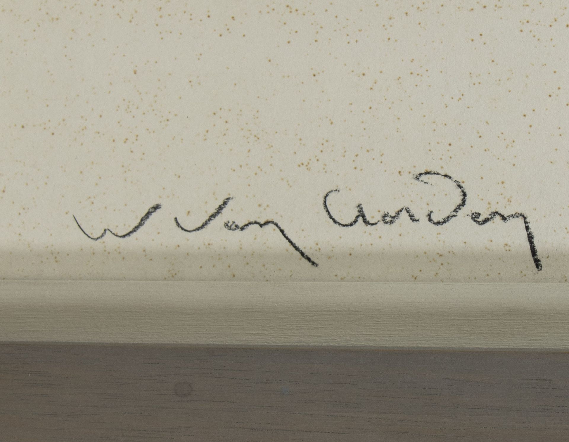 Willem AERDEN VAN (1912-?), charcoal Reclining nude, signed - Bild 3 aus 3