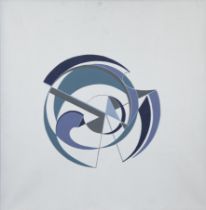 Mario BIZZARI (XX), acrylic on canvas Composition, signed and dated 1975 verso
