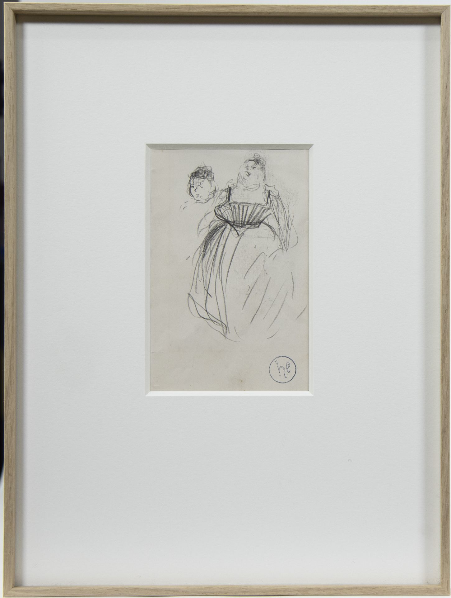 Henri EVENEPOEL (1872-1899), drawing Bal à l'Hôtel de ville, studio stamp monogrammed - Image 2 of 4