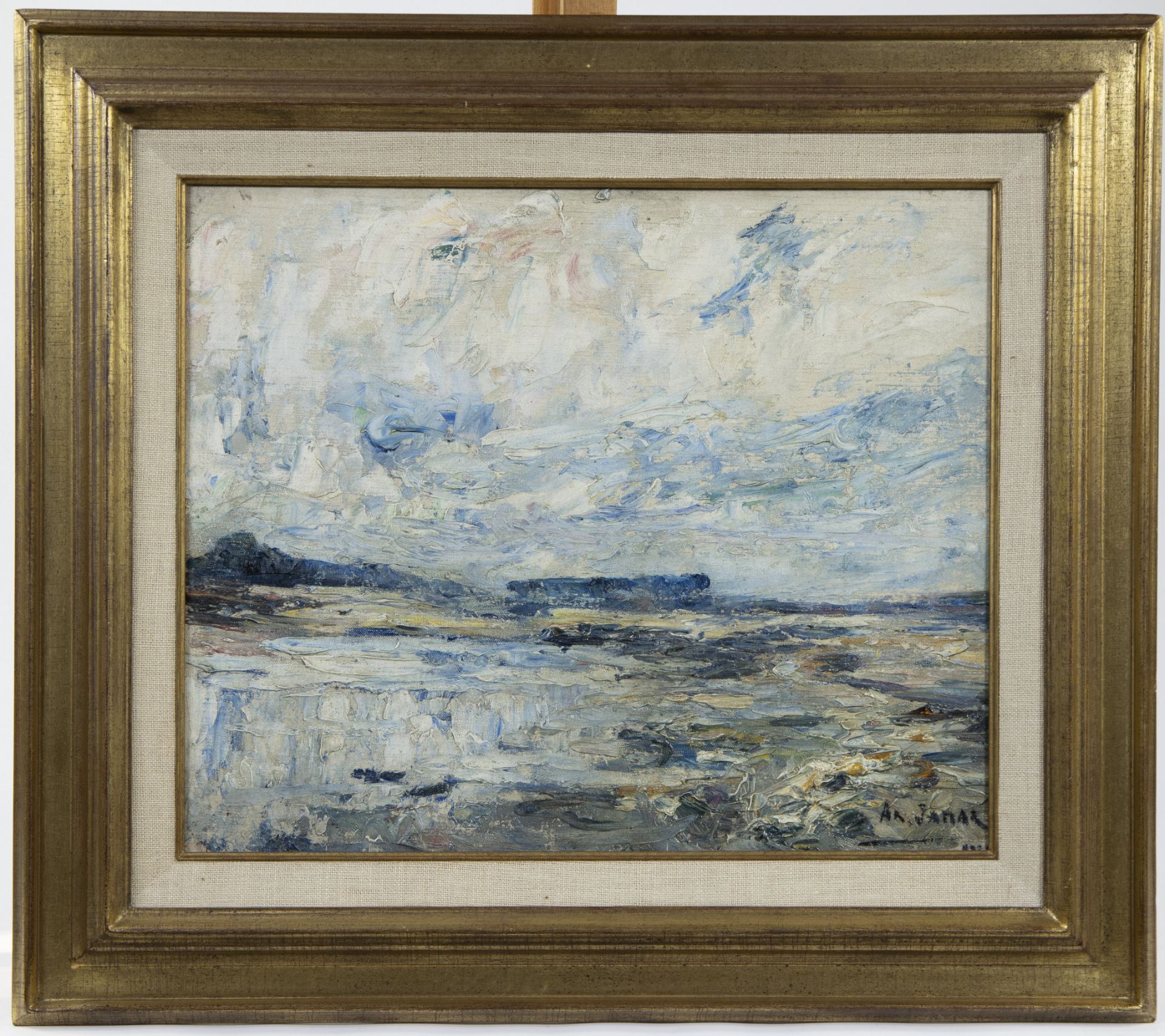 Armand JAMAR (1870-1946), oil on board Impressionist landscape, signed - Bild 2 aus 4