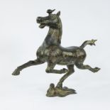 Chinese bronze sculpture representing the Gansu flying horse known as the Flying Horse of the Han Dy