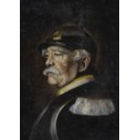 Oil on panel portrait of Prussian Emperor William