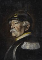 Oil on panel portrait of Prussian Emperor William