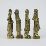The 4 tower keepers of Ghent in gilt bronze