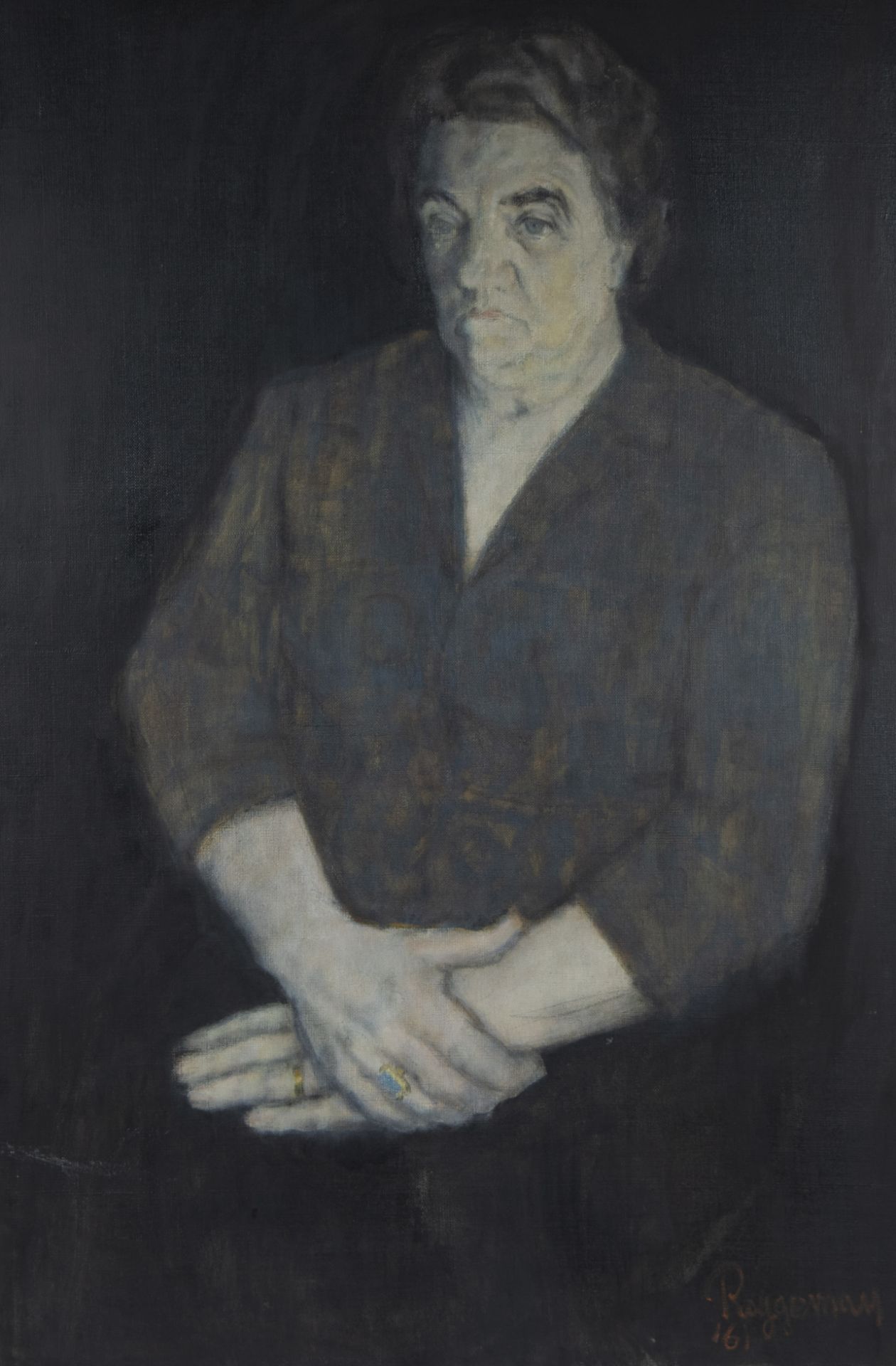 Fons ROGGEMAN (1939), oil on canvas Female portrait, signed and dated '61