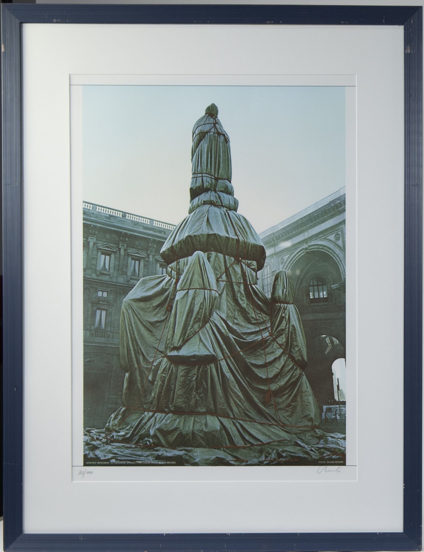 CHRISTO (1935-2020), offset lithography/photo Shunk-Kender Wrapped Monument To Leonardo, numbered 70 - Image 2 of 4