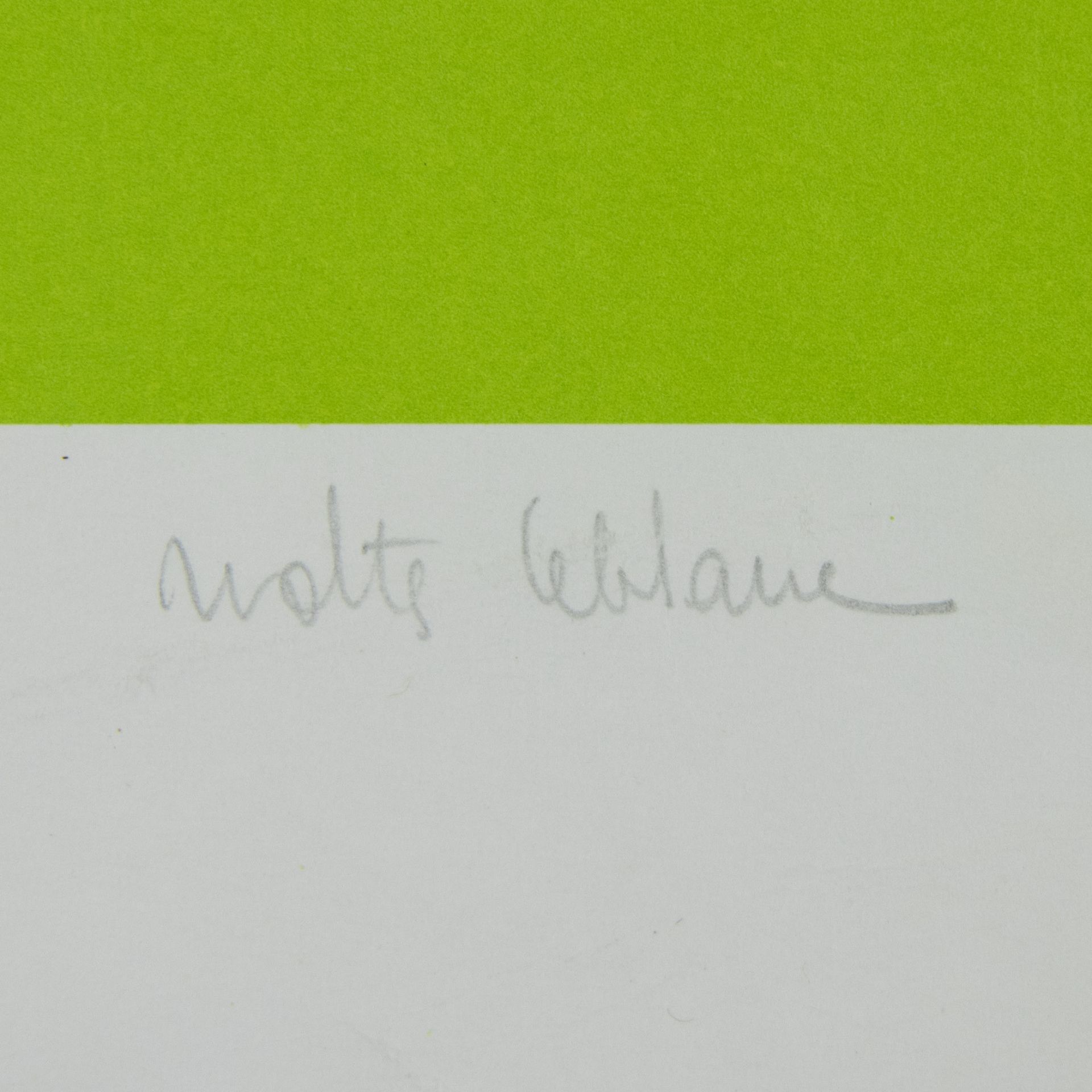 Walter LEBLANC (1932-1986), silkscreen in colors Green torsions, numbered 15/200 and signed - Image 3 of 4