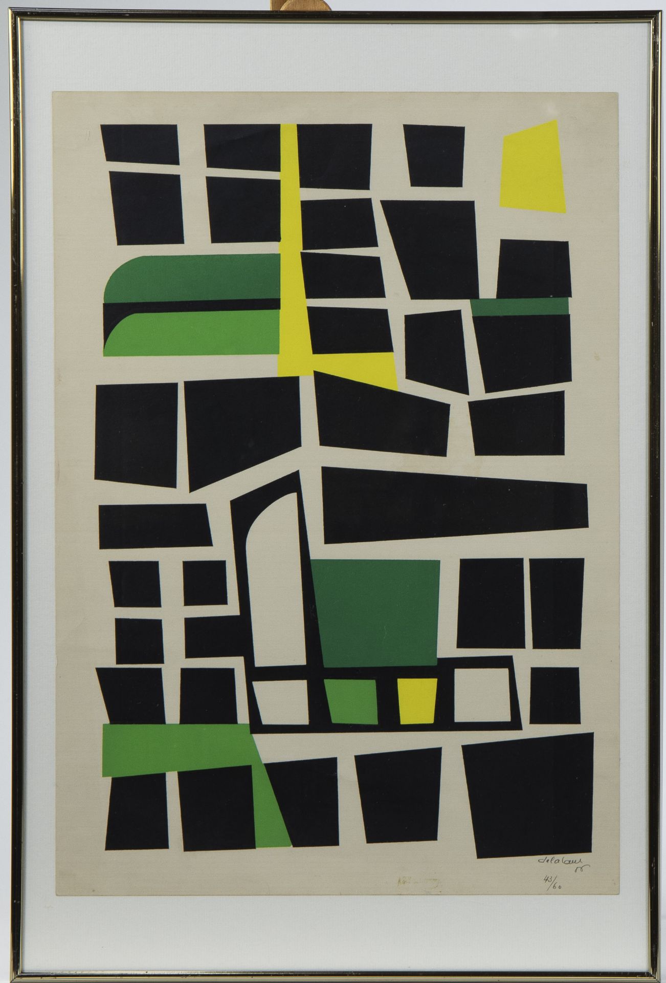 Jo DELAHAUT (1911-1992), screenprint Untitled, numbered 43/60 and signed - Image 2 of 3