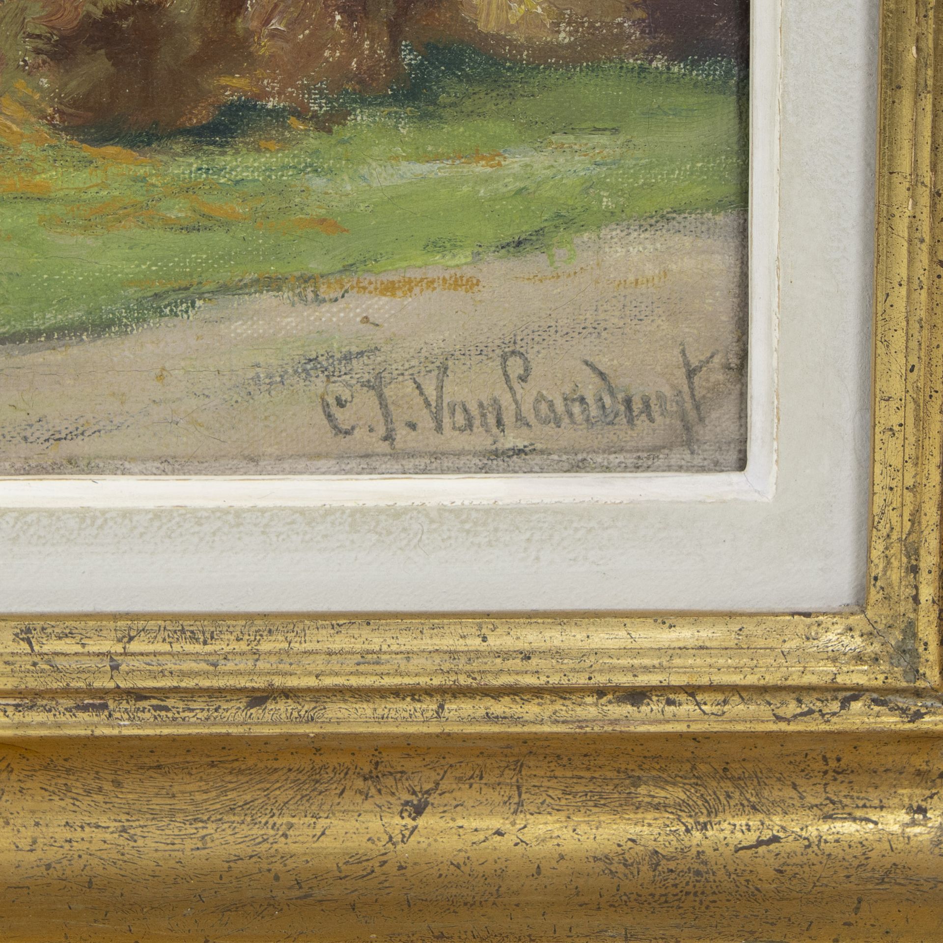 Charles Joseph VAN LANDUYT (1854-1934), oil on canvas Loading a barge, signed - Bild 3 aus 4
