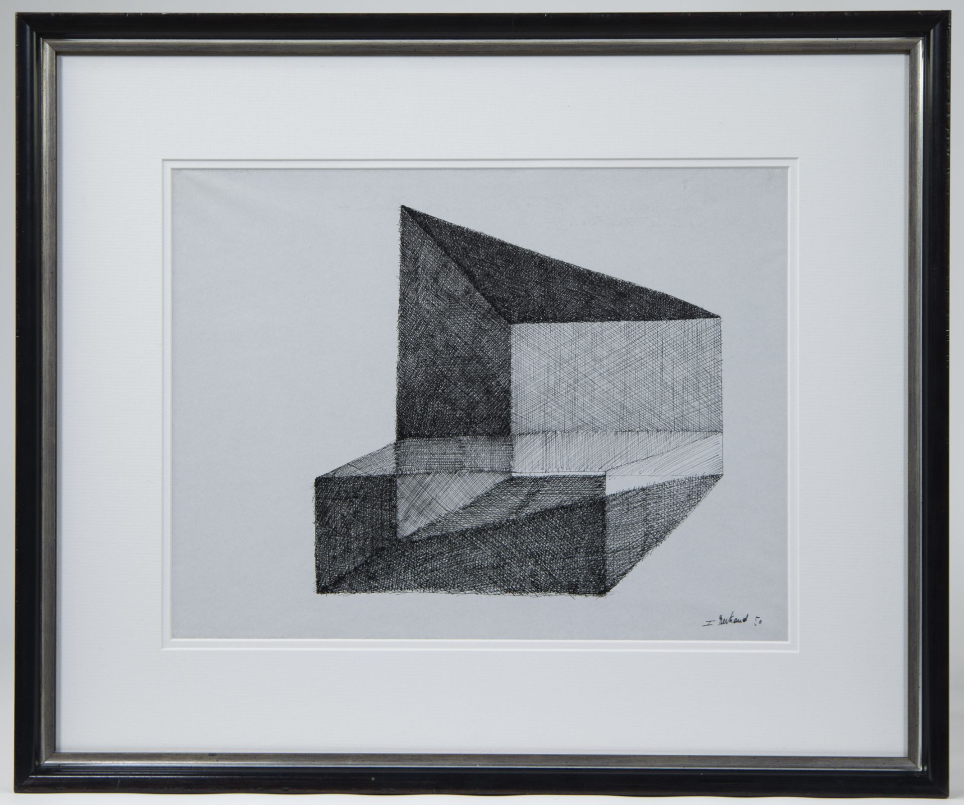 Gaston BERTRAND (1910-1994), pen drawing Etude de forme formée 1, signed and dated '50 - Image 2 of 5