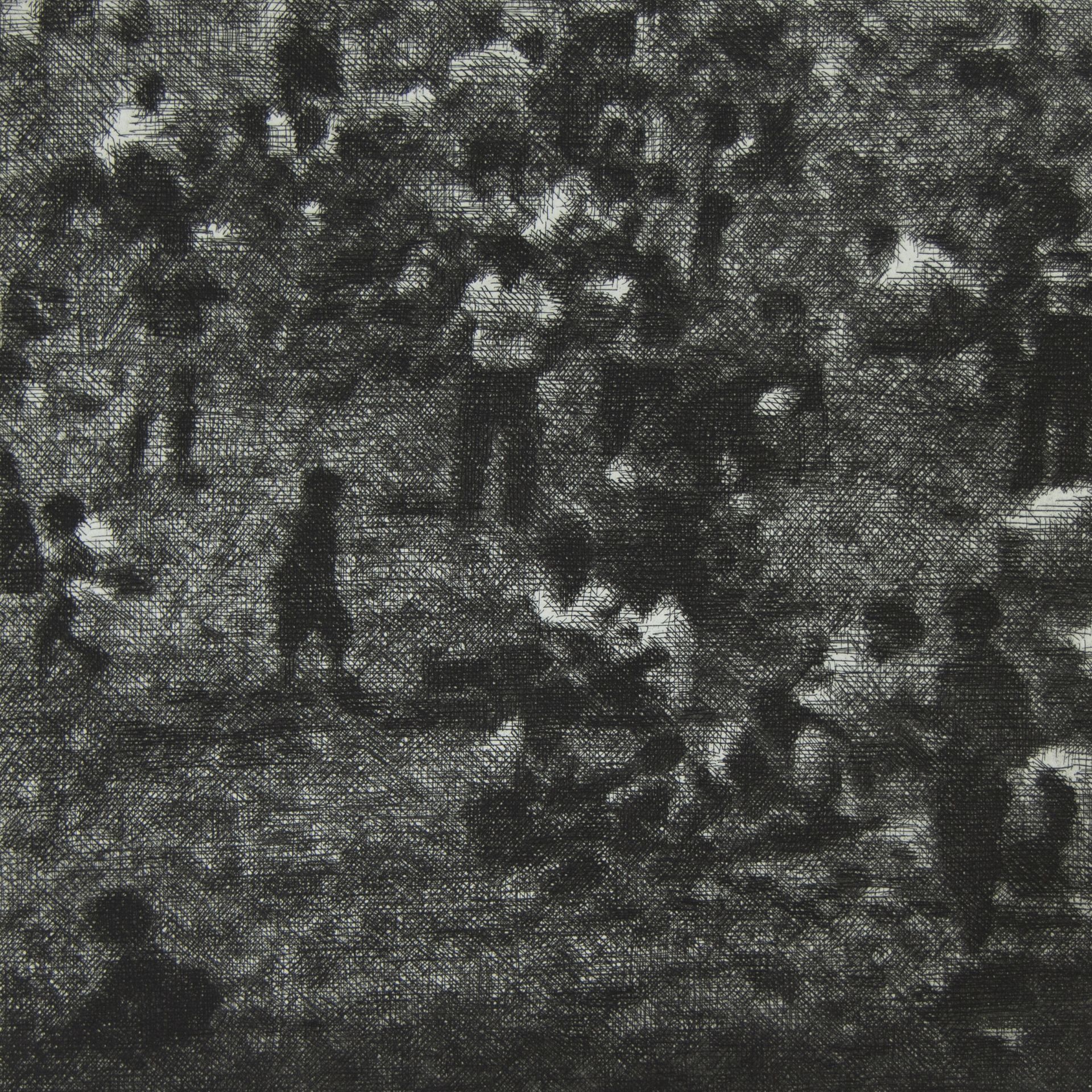 Wayne GONZALES (1957), folder with 5 copper etchings on Hähnemüller paper 'CROWD' 2014, numbered 6/4 - Bild 9 aus 10