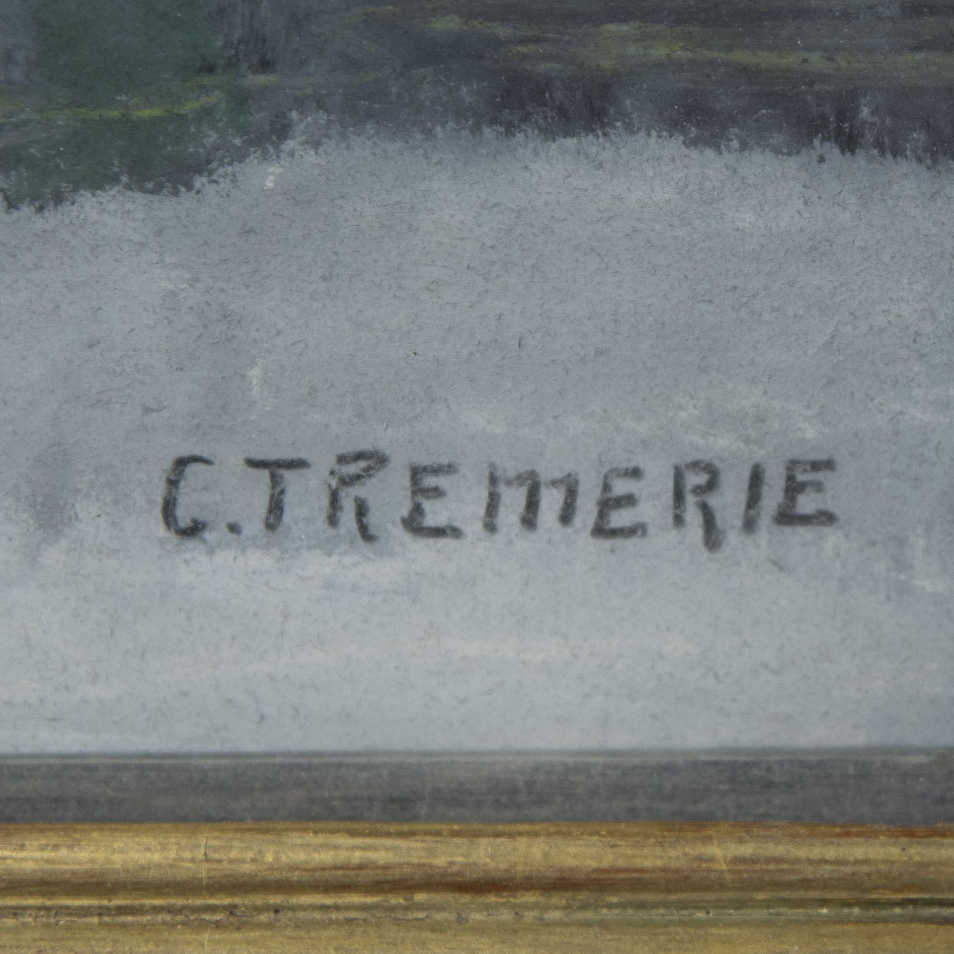 Carolus TREMERIES (1858-1945), pastel Beguinage in Ghent, signed - Bild 3 aus 3