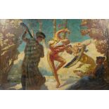 Charles DOUDELET (1861-1938), oil on canvas Danse Espagnole (1910), signed