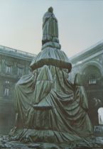 CHRISTO (1935-2020), offset lithography/photo Shunk-Kender Wrapped Monument To Leonardo, numbered 70