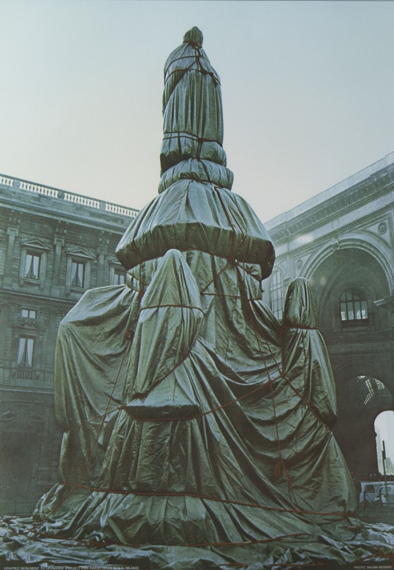 CHRISTO (1935-2020), offset lithography/photo Shunk-Kender Wrapped Monument To Leonardo, numbered 70