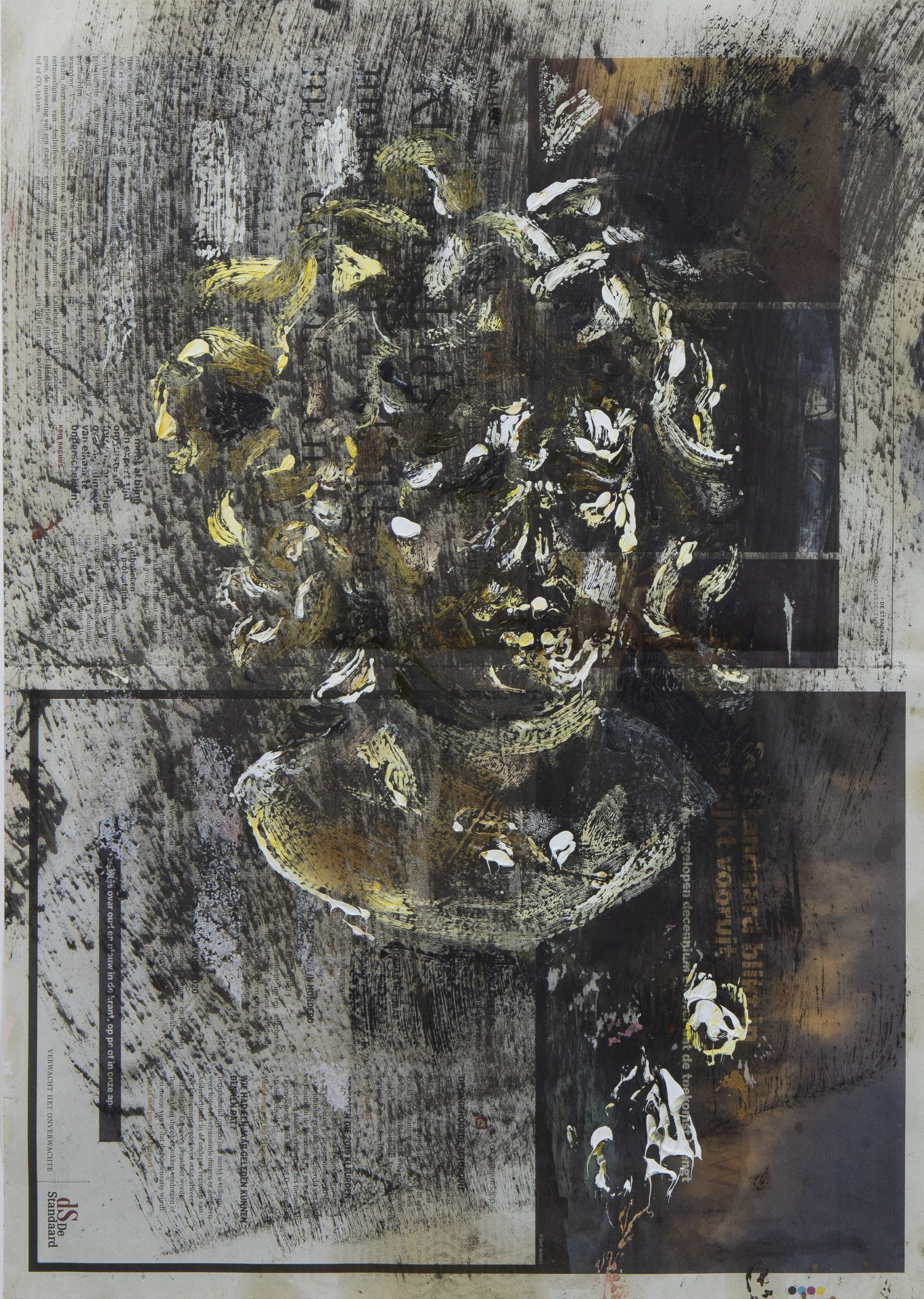 Matthieu RONSSE (1981), mixed media 'LOSING 'HIM' (ALLEZ RETOUR), signed and dated 2020