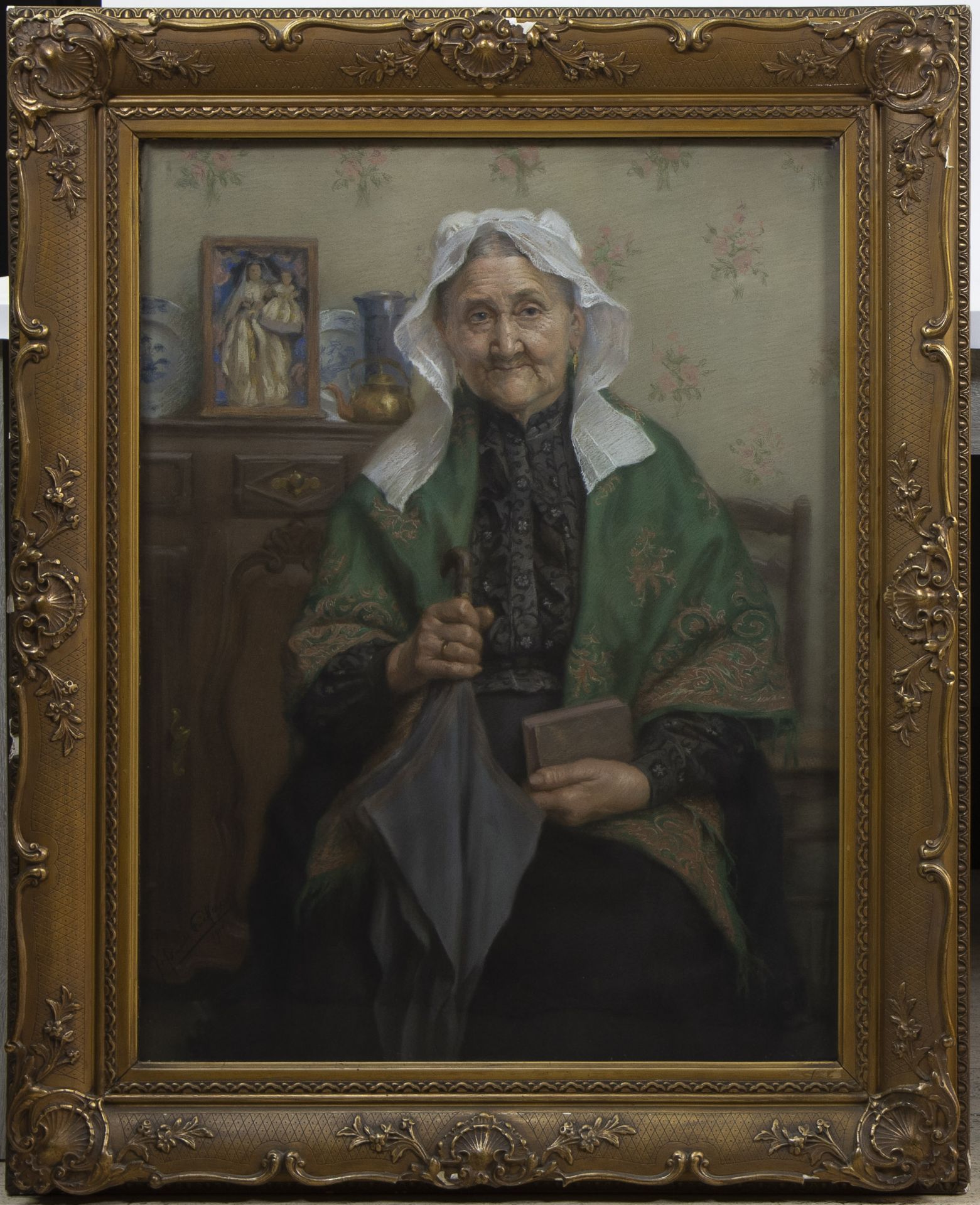 Jef VAN DE FACKERE (1879-1946), oil work Old woman, signed and dated 1914 - Bild 2 aus 4