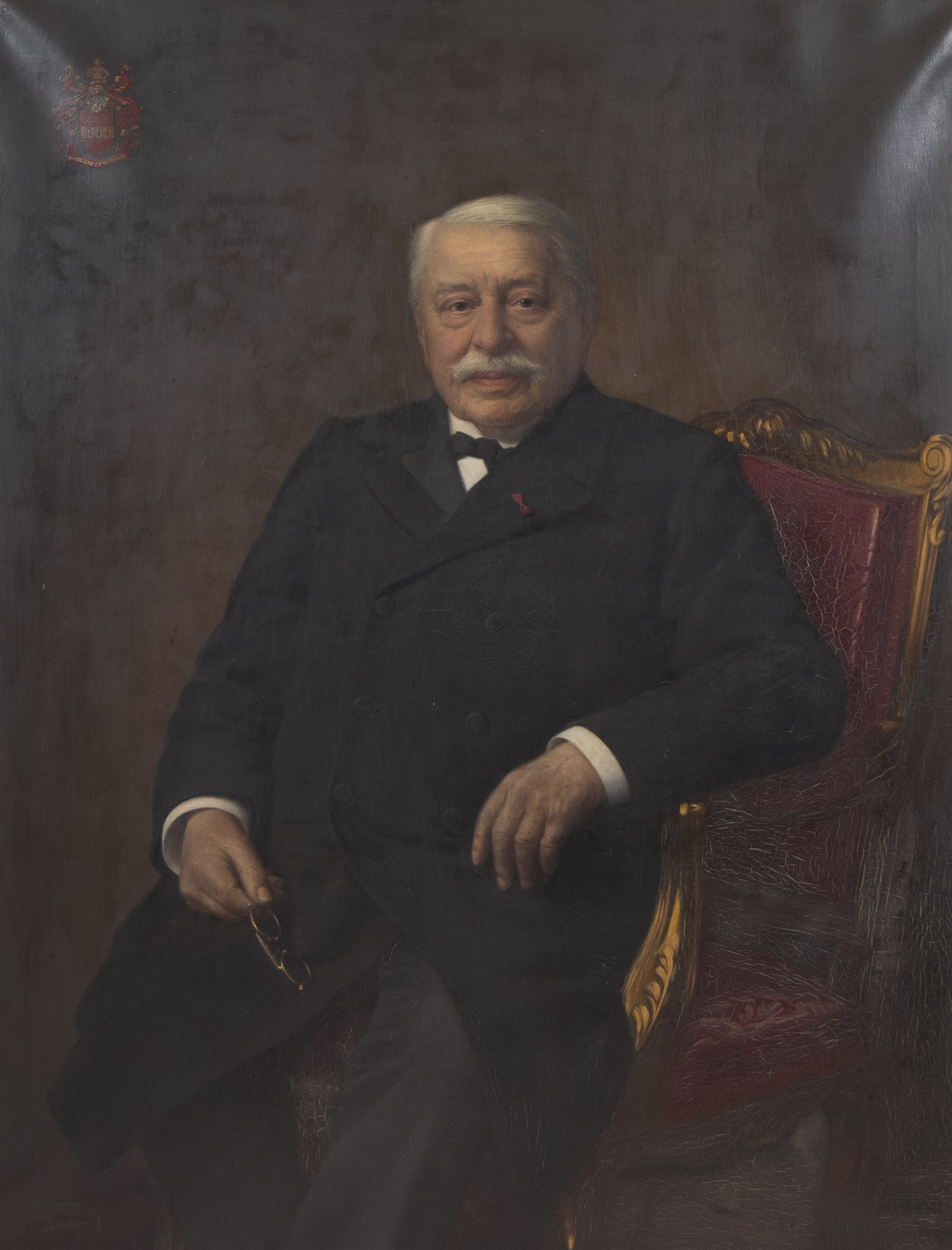 Emile VAN DE WINCKEL (1879-1953), 19th century oil on canvas portrait of Marc Rooman d’Ertbuer 1868-