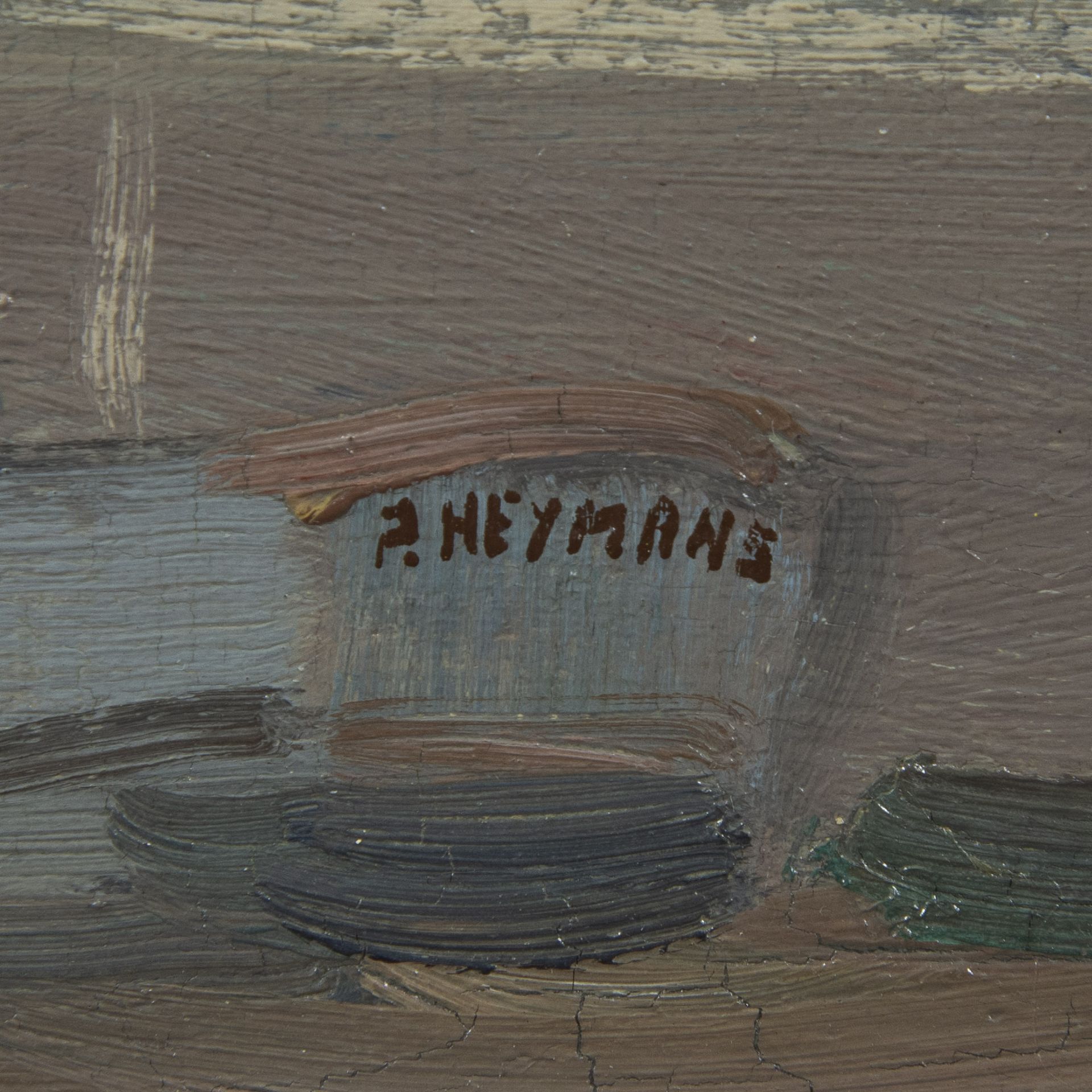 Pierre HEYMANS, oil on canvas Port of Ostend, signed - Image 3 of 4