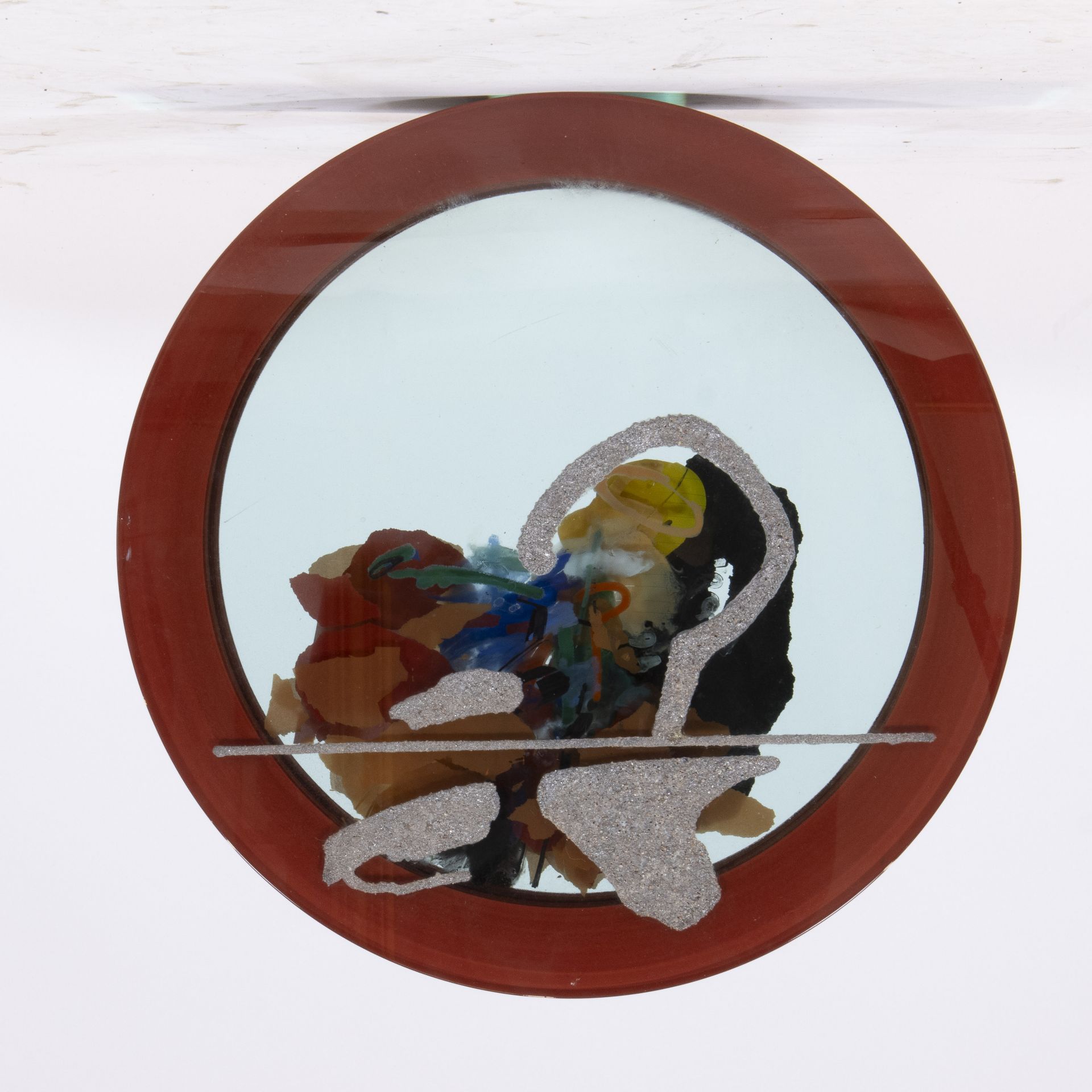 Elias BOHUMIL (1937-2005), round glass sculpture Untitled, signed