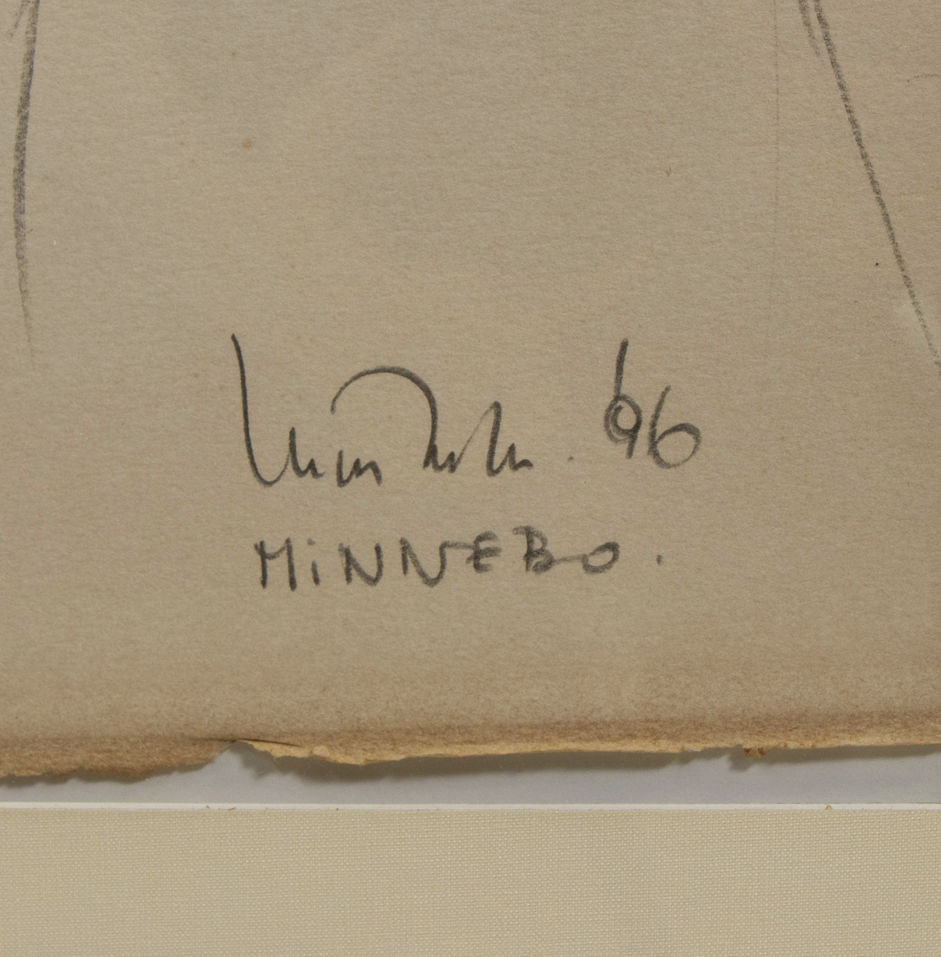 Hubert MINNEBO (1940), drawing 'Hun verhalen tekenden ze in beanstigende kronkels', signed and dated - Bild 3 aus 5